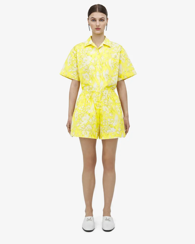Alexander McQueen Warped Floral Shorts - Item 840574QCAML7083 Gelb