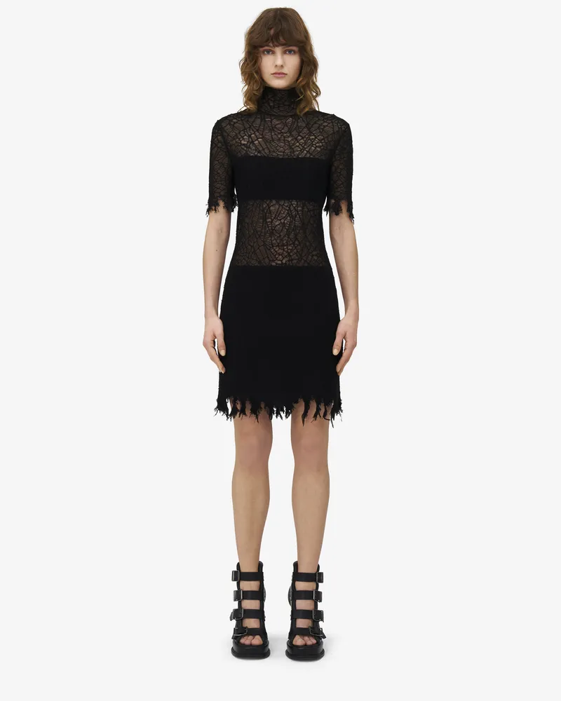 Alexander McQueen Minikleid aus Spitze - Item 833380Q1BD11000 Schwarz