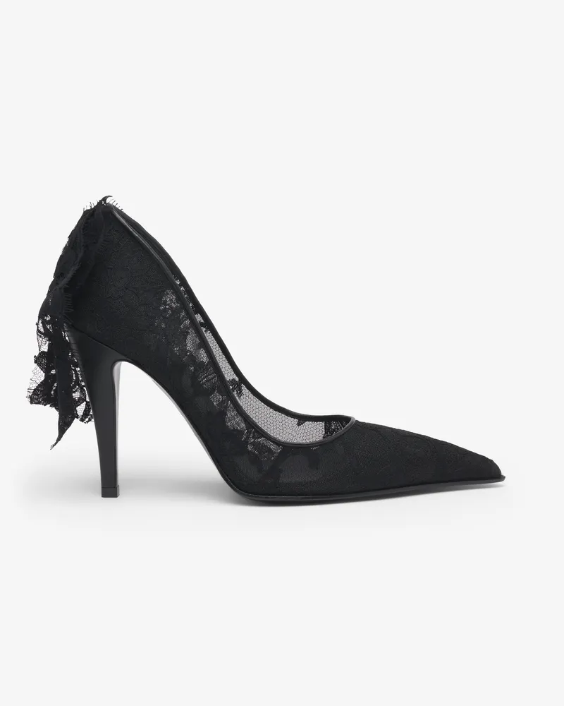 Alexander McQueen Heron Spitzenpumps - Item 846025W4ABR1003 Schwarz