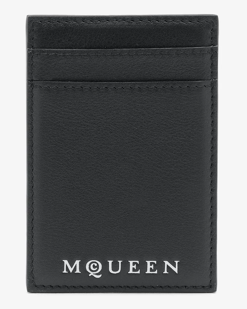 Alexander McQueen McQueen Magnetic Card Holder - Item 8361401AAU61080 Schwarz