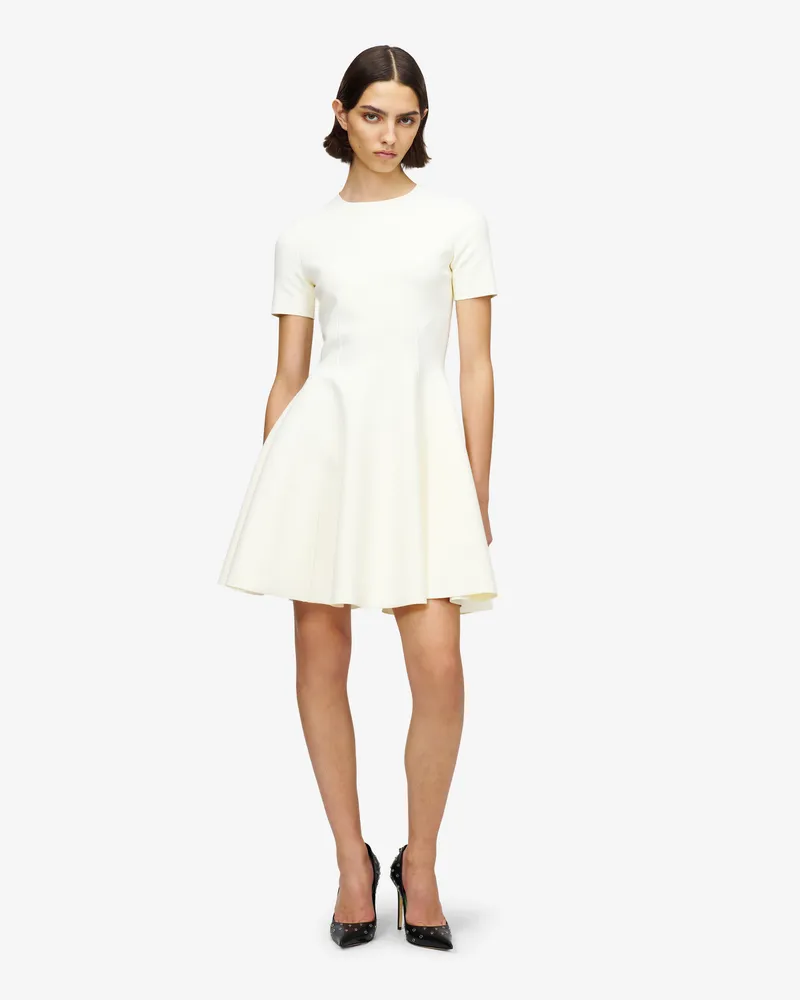 Alexander McQueen Fit-and-Flare-Minikleid - Item 863054Q1BGL9004 Elfenbeinfarben