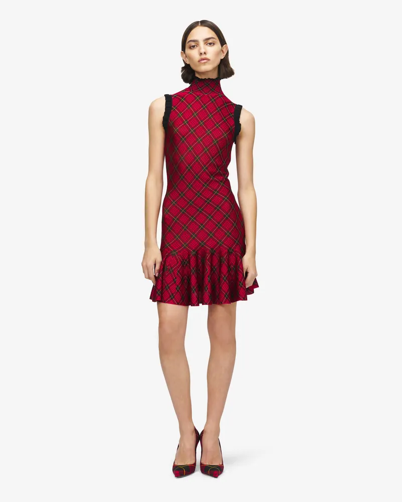 Alexander McQueen Minikleid aus Tartan-Jacquard - Item 858338Q1BGE6130 Rot
