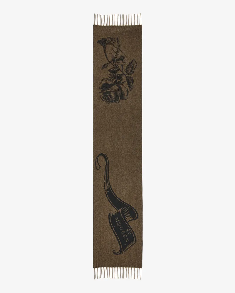 Alexander McQueen McQueen Tattoo Scarf - Item 8357173642Q9860 Kamel