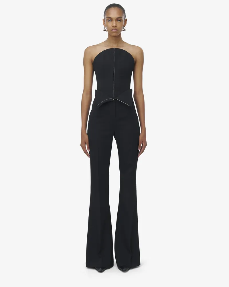 Alexander McQueen Taillierte Hose mit umgeschlagener Taille - Item 810352QJADA1000 Schwarz