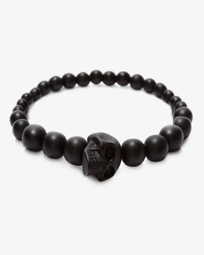 Alexander McQueen Perlenbesetztes Skull-Armband - Item 554504J682V1000 Schwarz