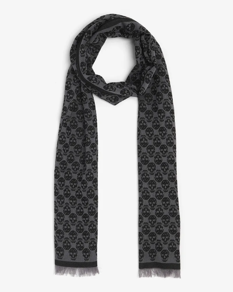 Alexander McQueen Skull Monogram Scarf - Item 8353784A82Q1062 Schwarz