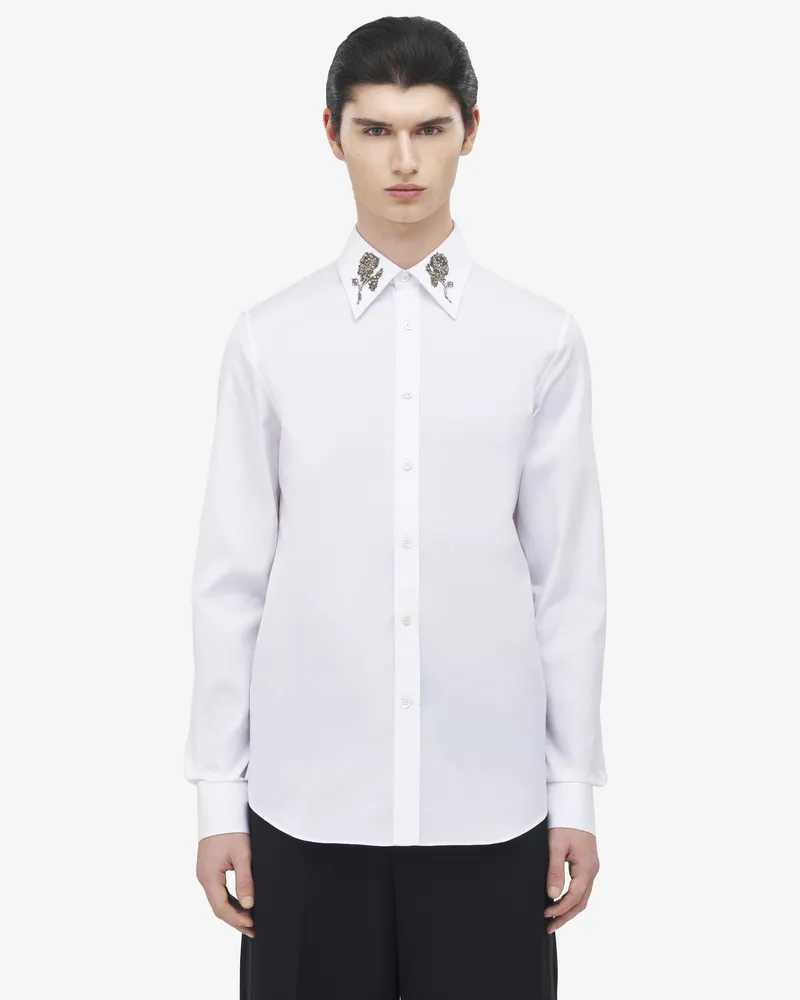 Alexander McQueen Sailor Tattoo Hemd mit Rosenstickerei - Item 838515QNAAX9000 Optical