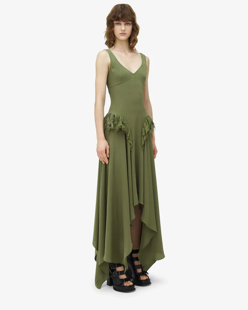 Alexander McQueen Drapiertes Abendkleid - Item 832031QBABY3009 Kaki