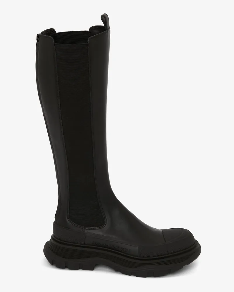 Alexander McQueen Kniehohe Slick Boots - Item 707682WHZ661000 Schwarz