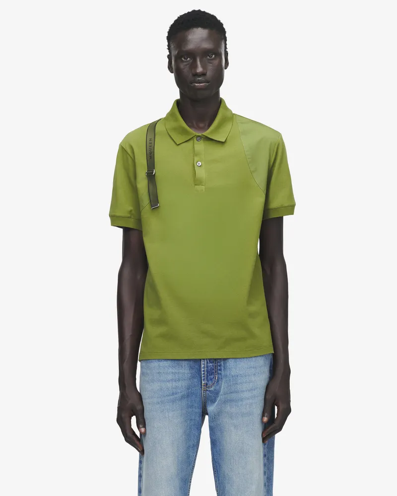 Alexander McQueen Poloshirt mit Gurtdetail - Item 857157QXAAK3450 Grün