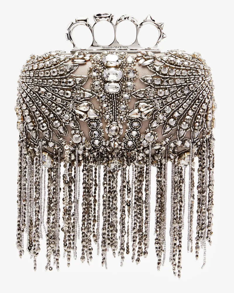 Alexander McQueen Knuckle Clutch mit großer Victorian Jewel-Stickerei 