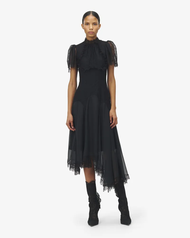 Alexander McQueen Abendkleid aus floraler Spitze - Item 843633QZAPW1000 Schwarz