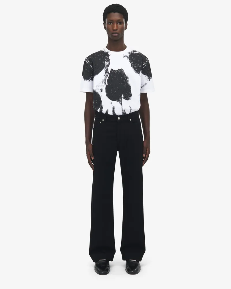 Alexander McQueen Denim-Jeans mit weitem Bein - Item 839142QYAAC1000 Schwarz