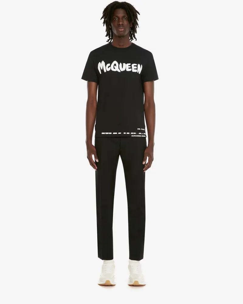 Alexander McQueen T-Shirt McQueen Graffiti Noir