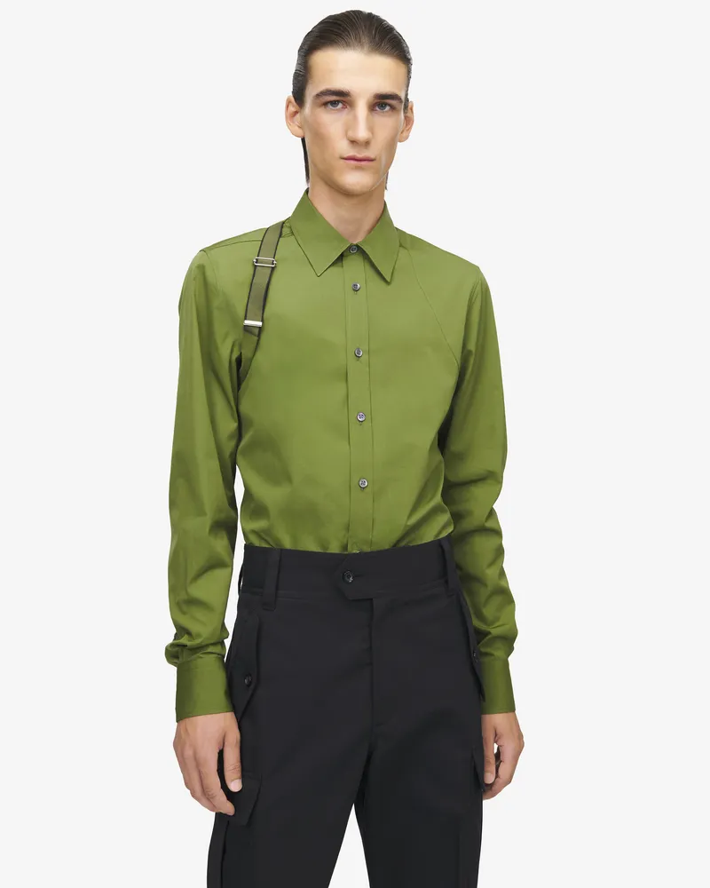 Alexander McQueen McQueen Logo Gurt-Hemd - Item 828170QNAAB3015 Grün