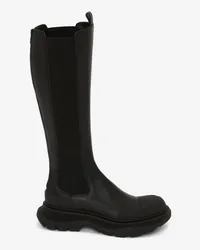 Alexander McQueen Kniehohe Tread Slick Boots Schwarz