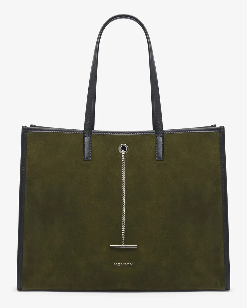Alexander McQueen Tote Bag McQueen mit Anhänger - Item 8151841AAUK3391 Military