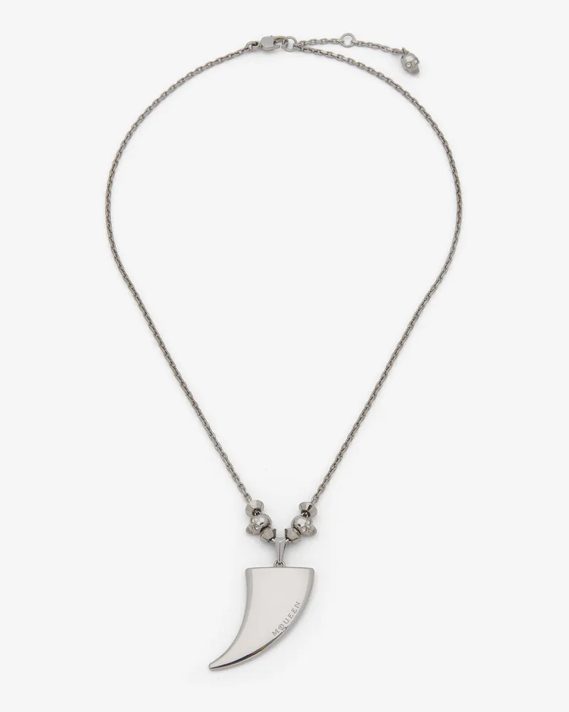 Alexander McQueen Halskette mit Tiger Claw-Motiv - Item 805725J161N0926 Palladium