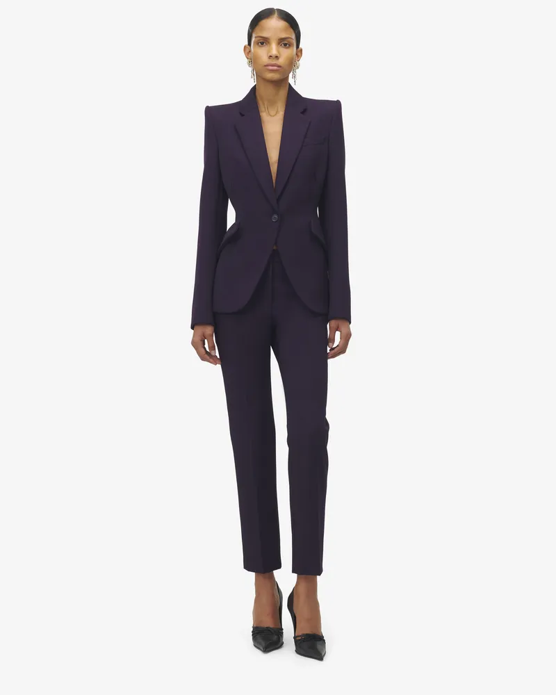 Alexander McQueen Grain De Poudre-Zigarettenhose - Item 830041QJAAC5144 Violett