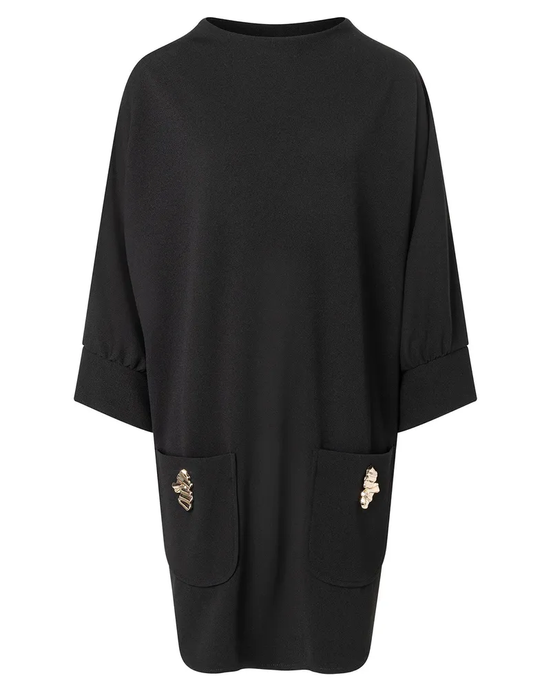 ana alcazar Oversize Kleid Adwa Schwarz