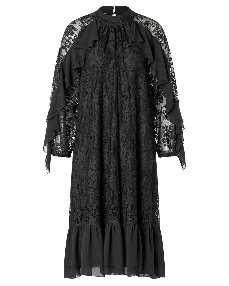 ana alcazar Volantkleid Abidy Schwarz