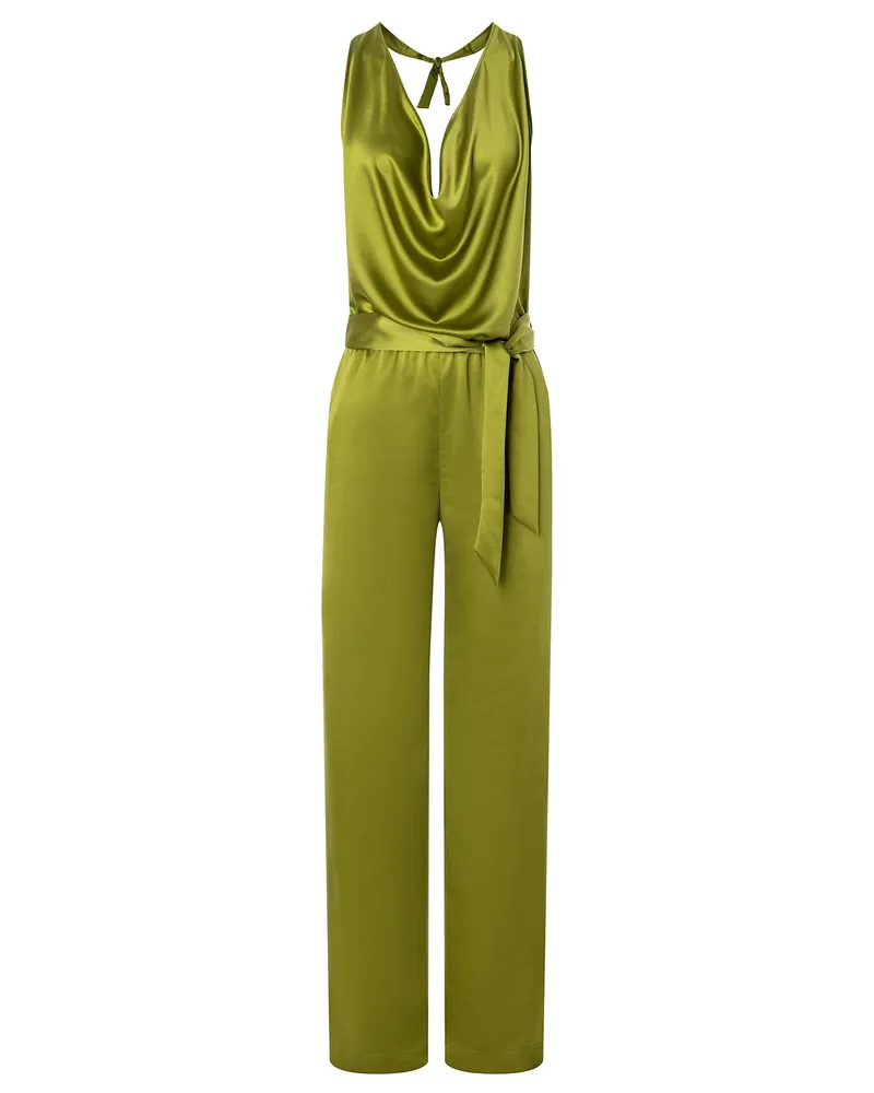 ana alcazar Wasserfall Jumpsuit Paholy Grün