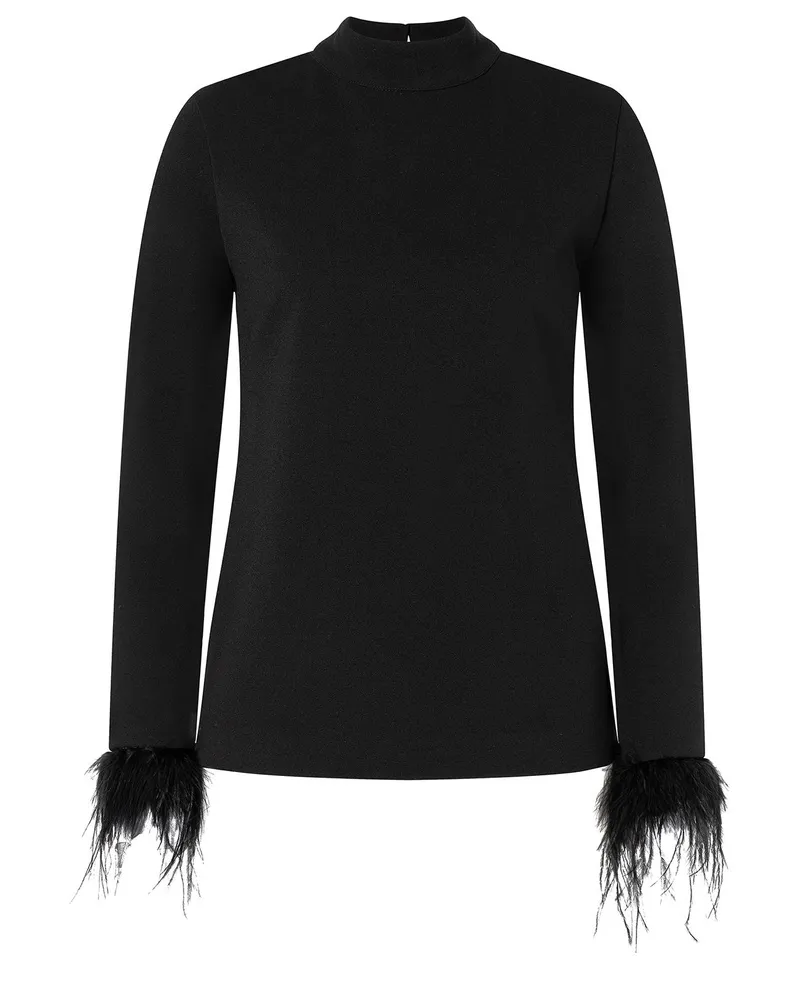 ana alcazar Elegantes Top Afimy Schwarz