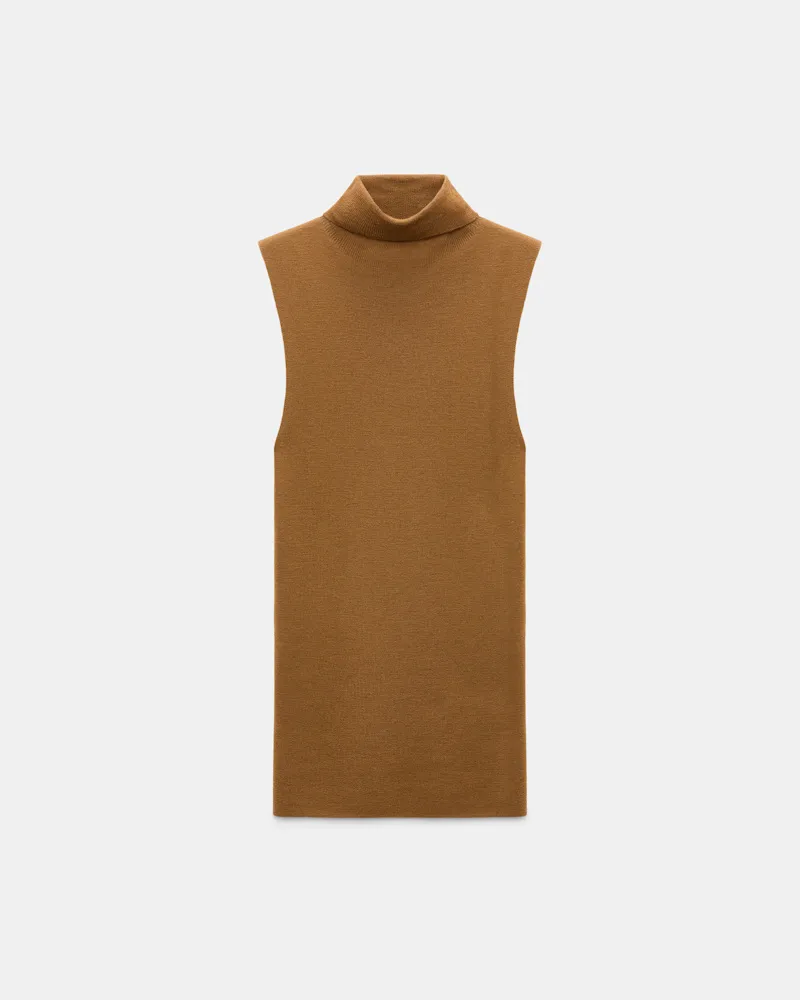 Dorothee Schumacher Top mit Rollkragen aus extrafeinem Merino Braun