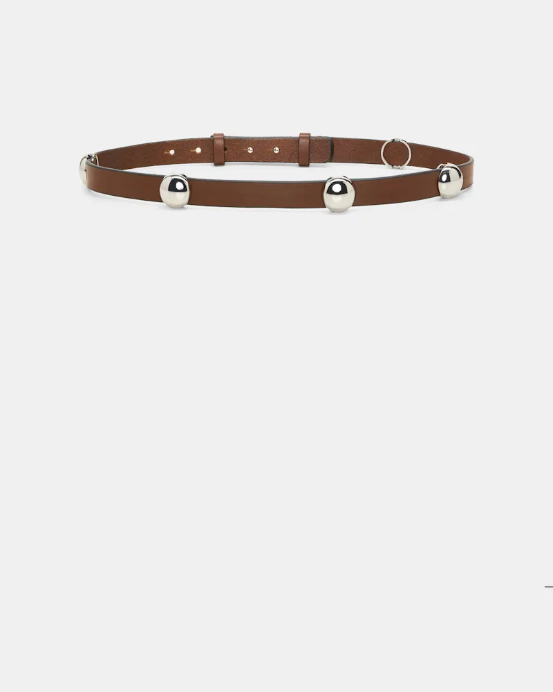 Dorothee Schumacher 3 cm breiter Ledergürtel mit beweglichen Nieten Braun
