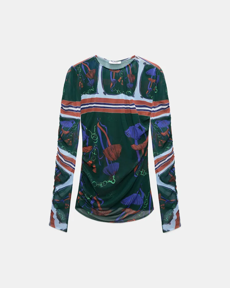 Dorothee Schumacher Bedrucktes Mesh-Tulle Longsleeve Multi