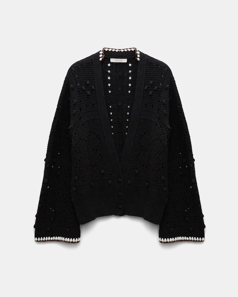 Dorothee Schumacher Pointelle Cardigan Schwarz