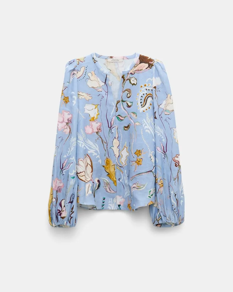 Dorothee Schumacher Bluse aus Leinen mit Signature-Print Multi