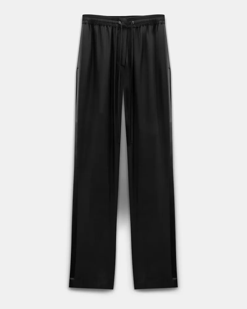 Dorothee Schumacher Hose aus Seidensatin Schwarz