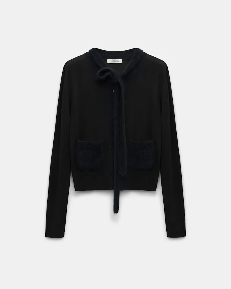 Dorothee Schumacher Cardigan mit fluffy Details Schwarz