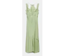 Kleid aus Seidentwill im Lingerie-Style mit Spitzendetails