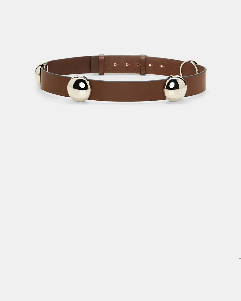 Dorothee Schumacher 4 cm breiter Ledergürtel mit beweglichen Nieten Braun