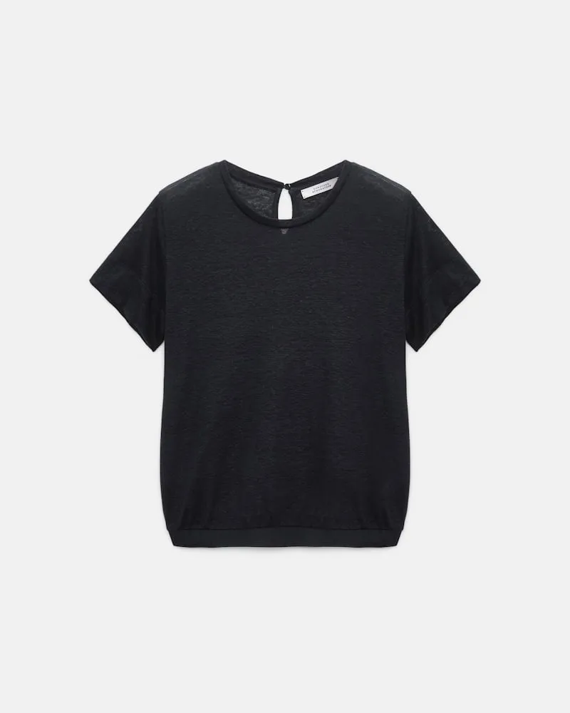 Dorothee Schumacher Shirt mit Strickbündchen Blau