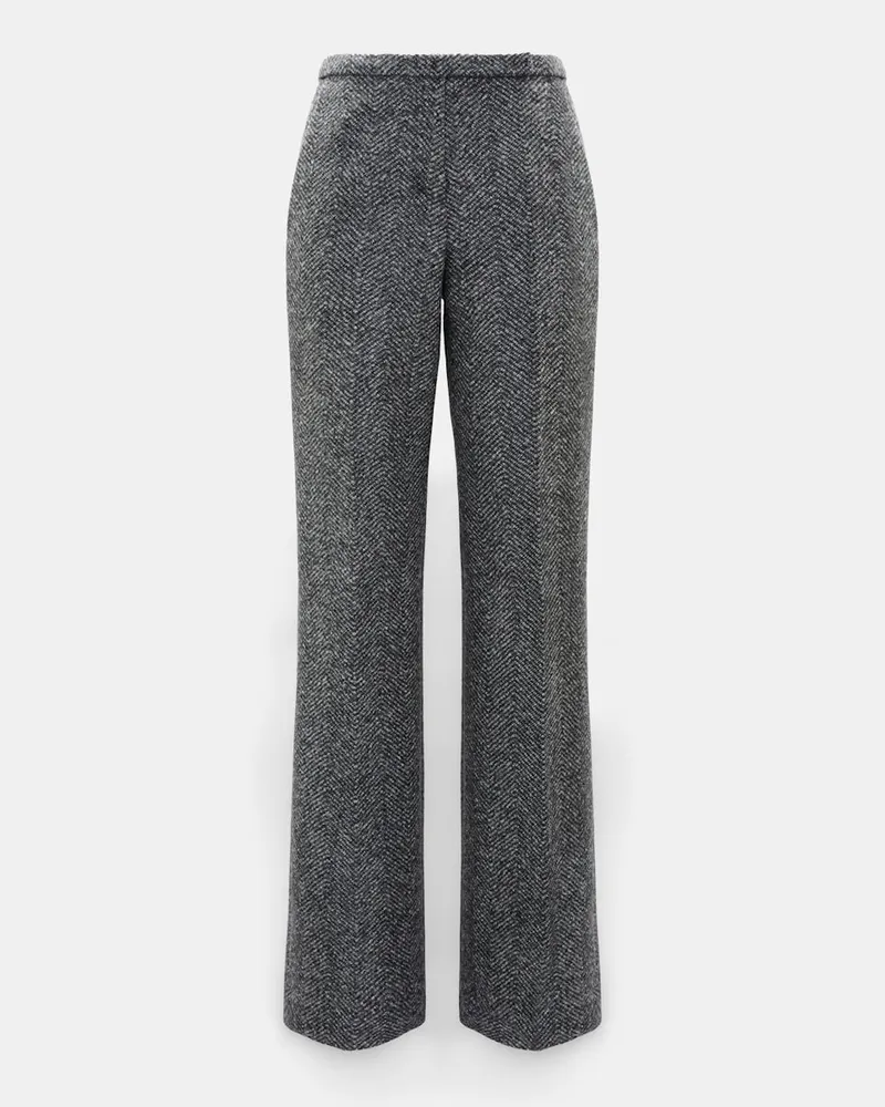 Dorothee Schumacher Herringbone-Hose aus Schurwolle Grau