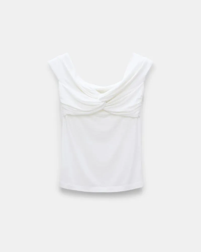 Dorothee Schumacher Drapiertes Top mit Knoten-Detail Weiß