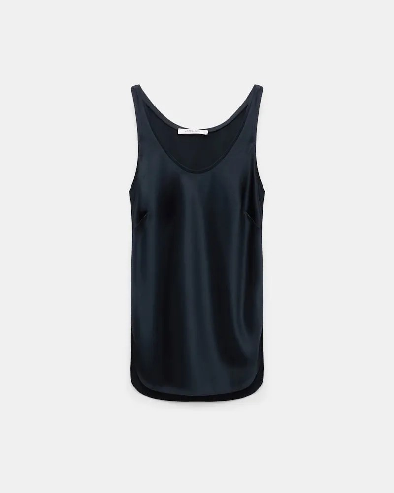 Dorothee Schumacher Tanktop aus Seidensatin Blau