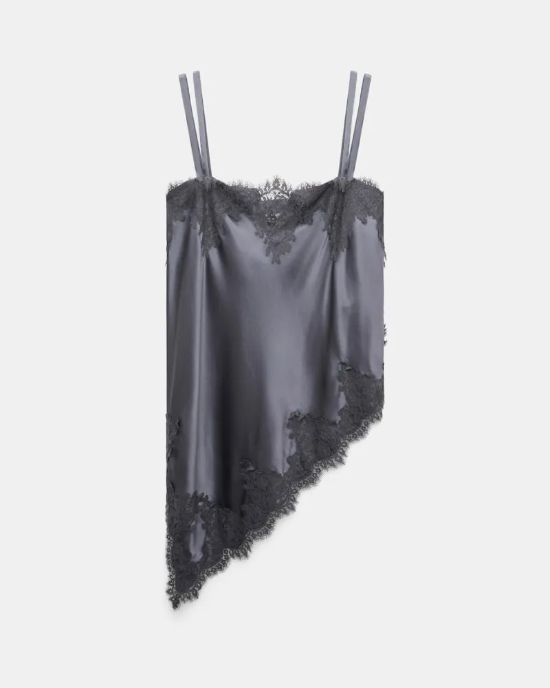 Dorothee Schumacher Negligee-Top aus Seiden-Stretch-Satin Grau