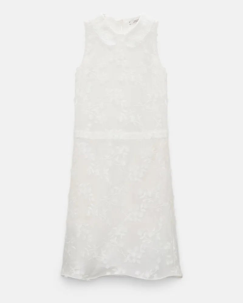 Dorothee Schumacher Shift Dress aus Baumwoll-Fil-Coupé Weiß