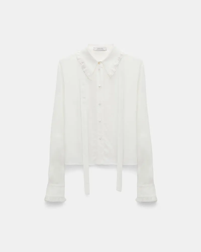 Dorothee Schumacher Bluse mit Rüschendetails Weiß