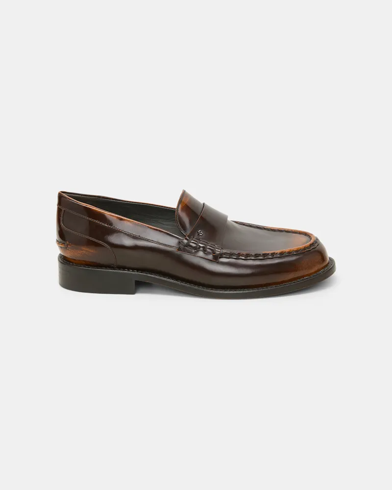 Dorothee Schumacher Loafer aus gebürstetem Leder Braun