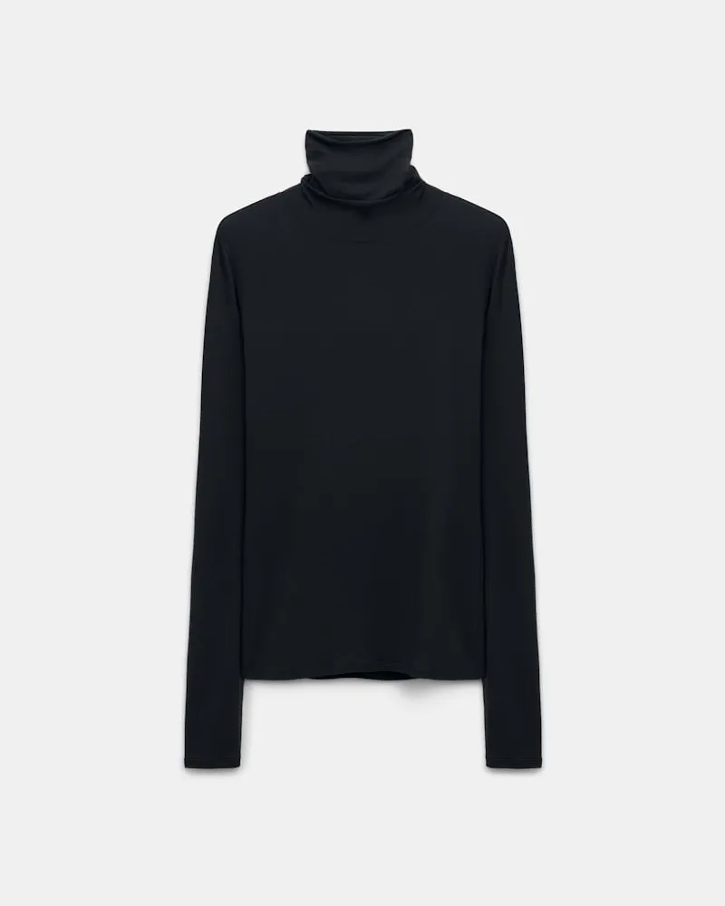 Dorothee Schumacher Softes Longsleeve mit Rollkragen Schwarz