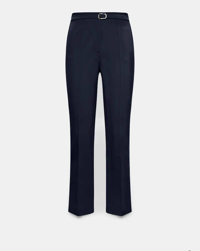 Dorothee Schumacher Hose mit Kickflare aus Punto Milano Blau