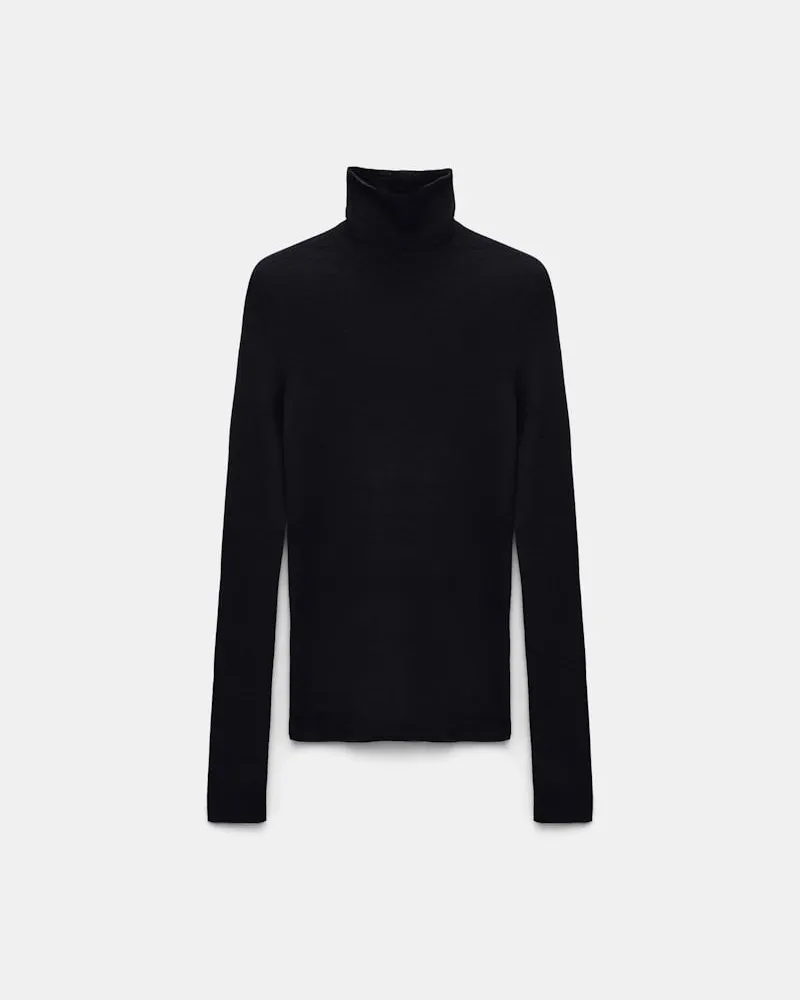 Dorothee Schumacher Rollkragenpullover aus Merino Blau