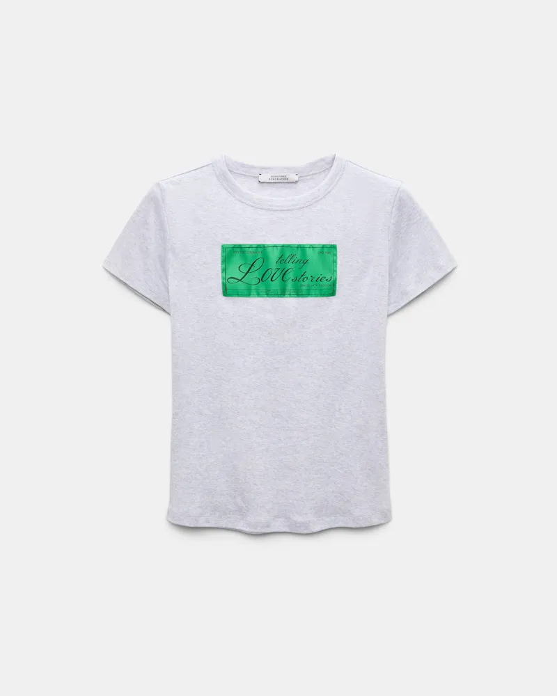 Dorothee Schumacher T-Shirt mit LOVE-Label Grau