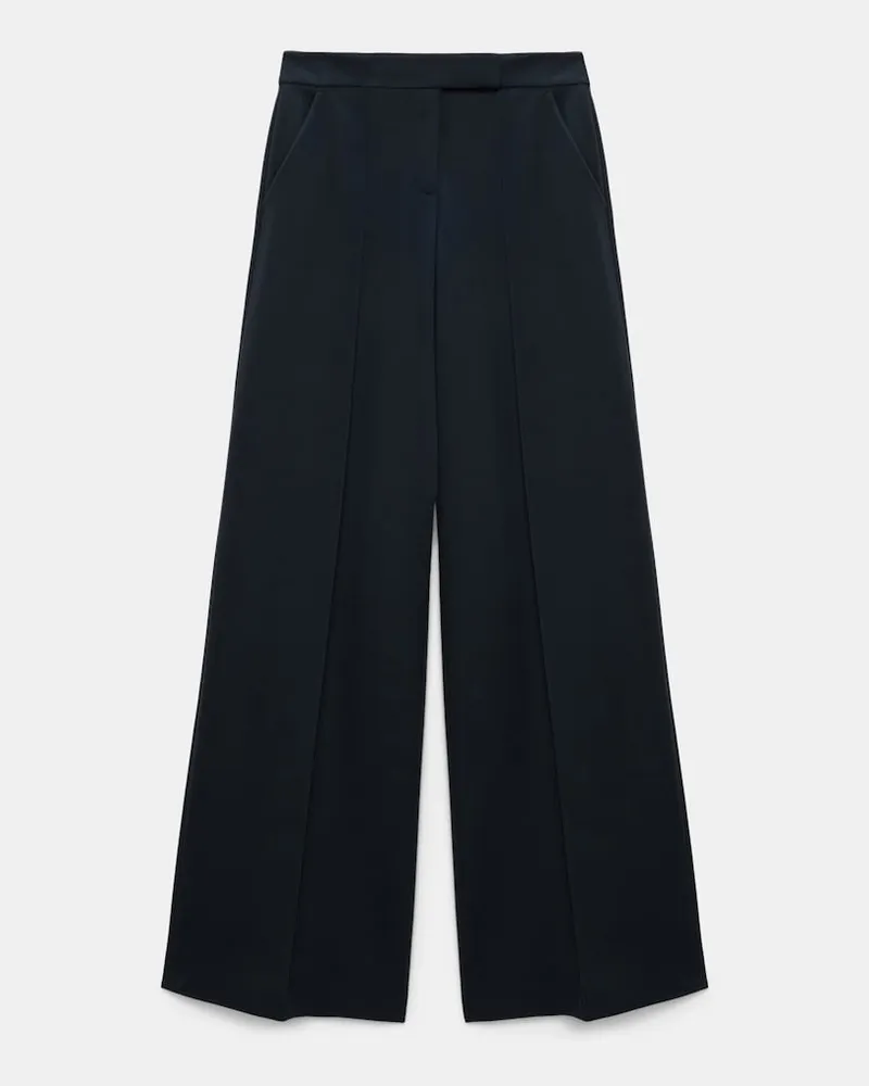 Dorothee Schumacher Hose mit weitem Bein aus Punto Milano Blau