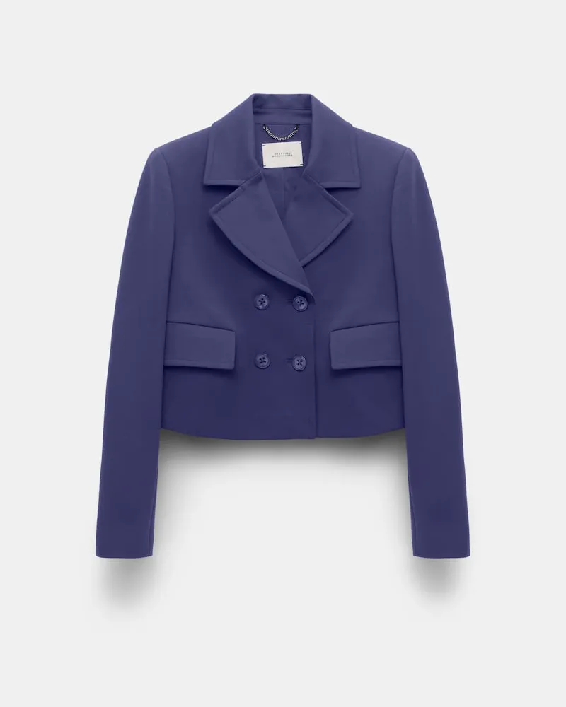 Dorothee Schumacher Cropped Punto Milano Blazer Violett